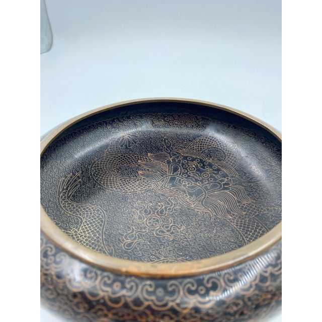 Metal Mid-Century Copper and Enamel Bowl For Sale - Image 7 of 7