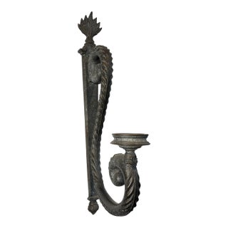 Vintage Cast Metal Wall Sconces, Gothic Revival Style For Sale