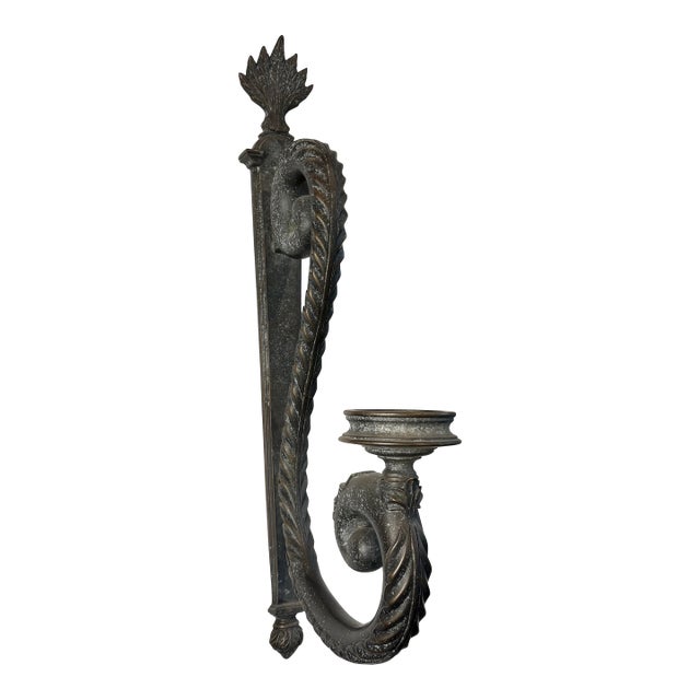 Vintage Cast Metal Wall Sconces, Gothic Revival Style For Sale