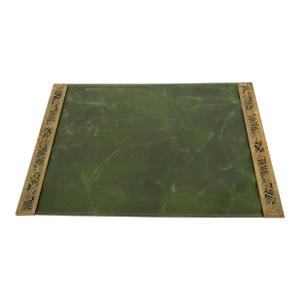 Tiffany Studios New York Grapevine Bronze Blotter Ends With Leather Desk Blotter
