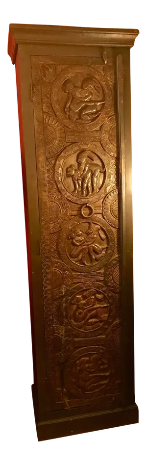 Hand-Made Wooden Cabinet, W/ Kama Sutra Carved Medallions