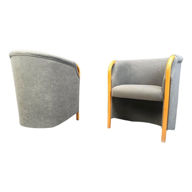 Italian Armchairs, 1980s, Set of 2 For Sale