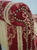 Brown Chippendale Style Cherry Damask Upholstered Window Bench For Sale - Image 8 of 12
