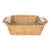 2020s Artifacts Rattan Square Baker Basket with Pyrex in Honey Brown - 2 Pieces For Sale - Image 5 of 8