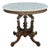 Antique Renaissance Revival Walnut Parlor TableWith White Marble Top For Sale