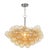 Glass Bubbles Chandelier, Brushed Nickel with Amber Glass For Sale - Image 7 of 7