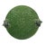 Vintage Bordallo Pinheiro Green Majolica Basketweave Cheese & Cake Platter For Sale