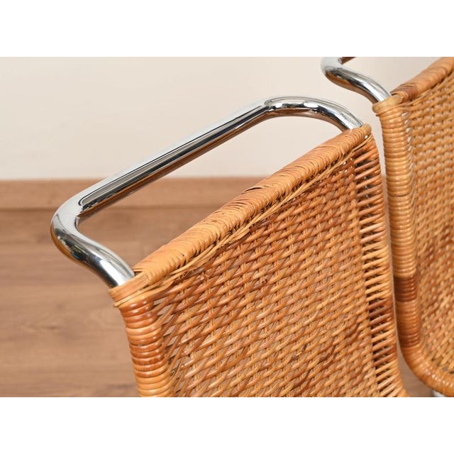 MR10 Rattan Chairs by Ludwig Mies Van Der Rohe for Knoll, 1960s, Set of 4 For Sale - Image 11 of 18