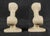 Late 20th Century Pair of Vintage European Ceramic Bathroom Towel Bar Brackets For Sale - Image 5 of 9