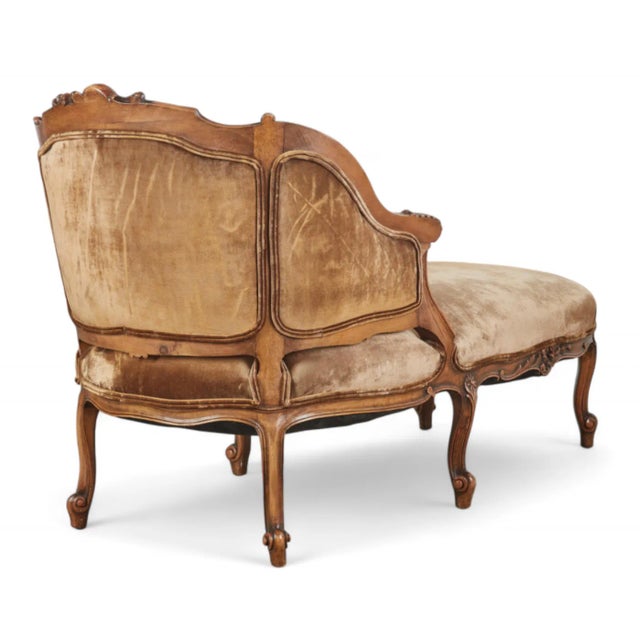 Antique Louis XV Style Rococo Walnut Chaise Lounge | Chairish