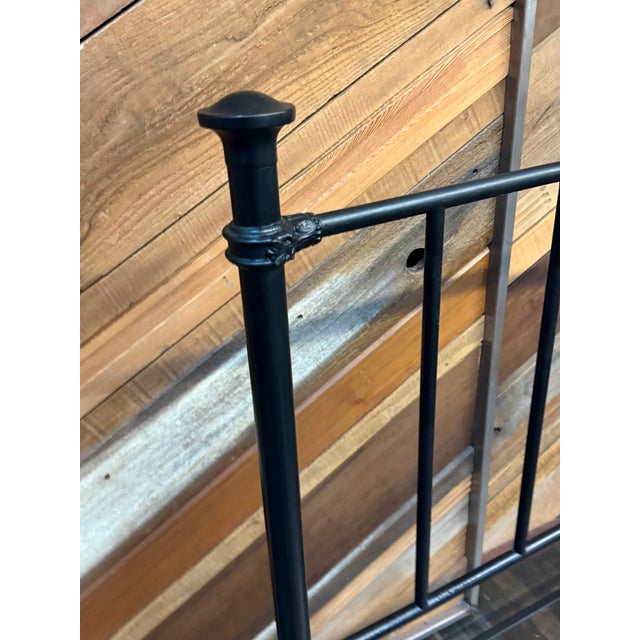Full Size Antique Iron Rod Bed Frame For Sale - Image 11 of 12