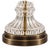 Mid 20th Century Matched Yugoslavian Hand-Cut Lead Crystal Lamps With Pleated Linen Shades - a Pair For Sale - Image 10 of 12