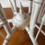 White Midcentury White Faux Bamboo Pagoda Tole Chandelier For Sale - Image 8 of 12