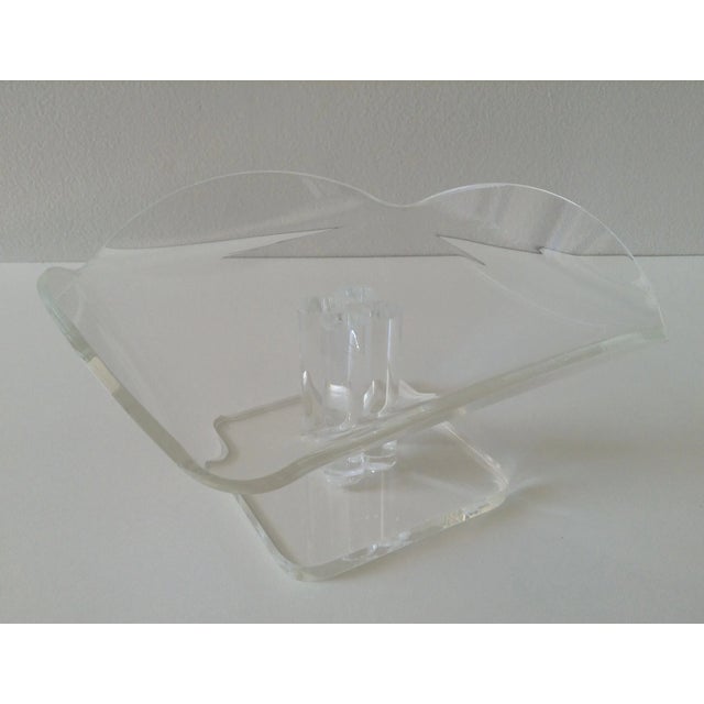 Mid-Century Modern Vintage Mid-Century Lucite Footed Dessert Stand For Sale - Image 3 of 6