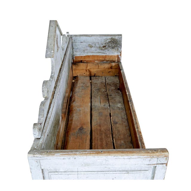 Early 19th Century Swedish Gustavian Painted Bench, 1810 For Sale - Image 5 of 8
