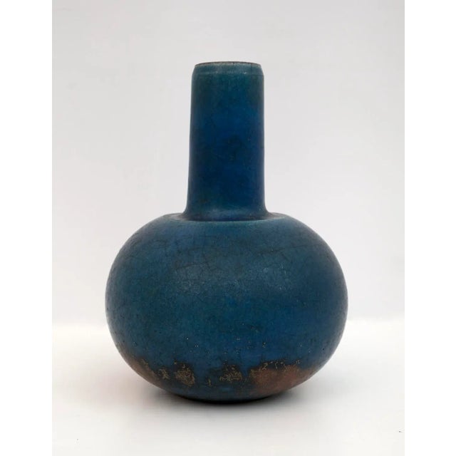 Polychrome ceramic monophore vase, signed on the bottom. Carlo Zauli (Faenza, 19 August 1926 - Faenza, 14 January 2002)...