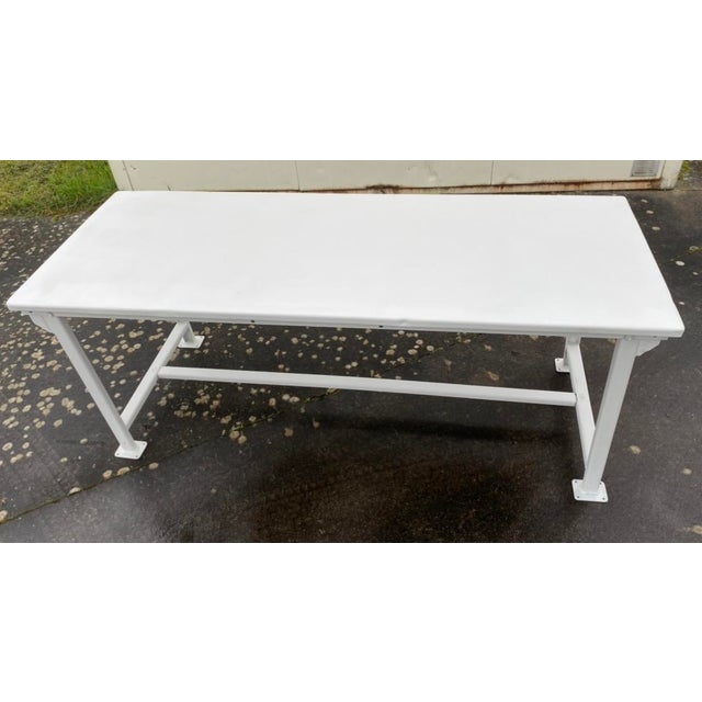 Folding Military Metal Table, 1965 For Sale - Image 4 of 7