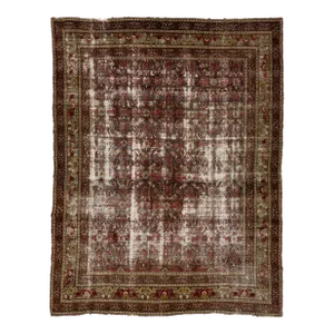 1900s Blue Antique Persian Mahal Wool Rug With Allover Pattern
