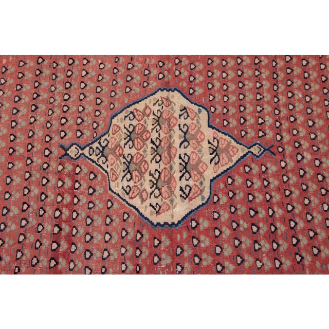 Textile Mid-20th Century Vintage Kilim Rug 4' 5" X 10' 11''. For Sale - Image 7 of 13
