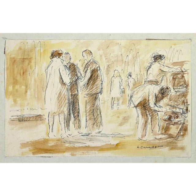 The Market Square is a drawing, realized in early-20th century , by the French post-impressionist painter and illustrator...