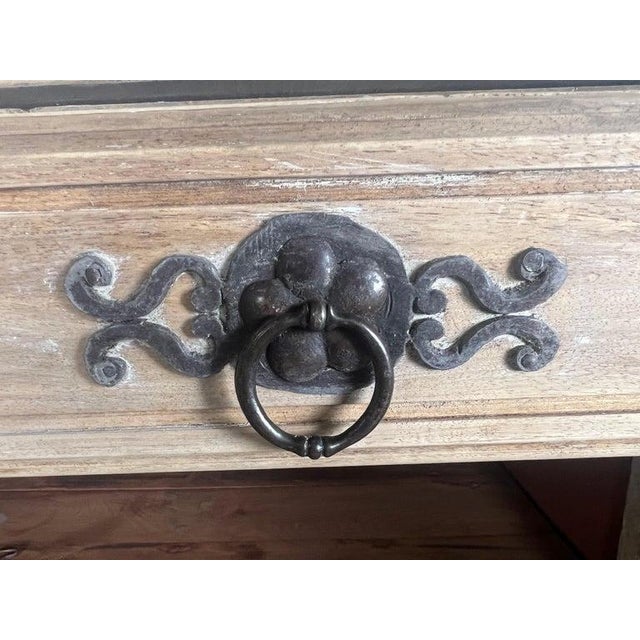 18th C. French Carved Buffet With Distressed Painted Finish For Sale - Image 16 of 18