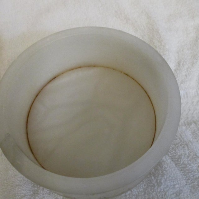 Stone Vintage Art Deco Alabaster Powder Box For Sale - Image 7 of 10