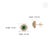 1.08ct Round Emerald & Diamond Halo Cluster Stud Earrings in 14k Yellow Gold- A Pair For Sale - Image 10 of 15