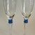 Vintage Champagne Flutes Etched Grape Design With Blue Stem Detail - Set of 2 For Sale - Image 4 of 6
