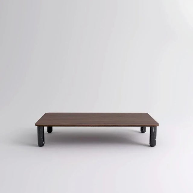 Xlarge walnut and black marble "sunday" coffee table, jean-baptiste souletie dimensions: 100 w x 200 d x 35 h cm...