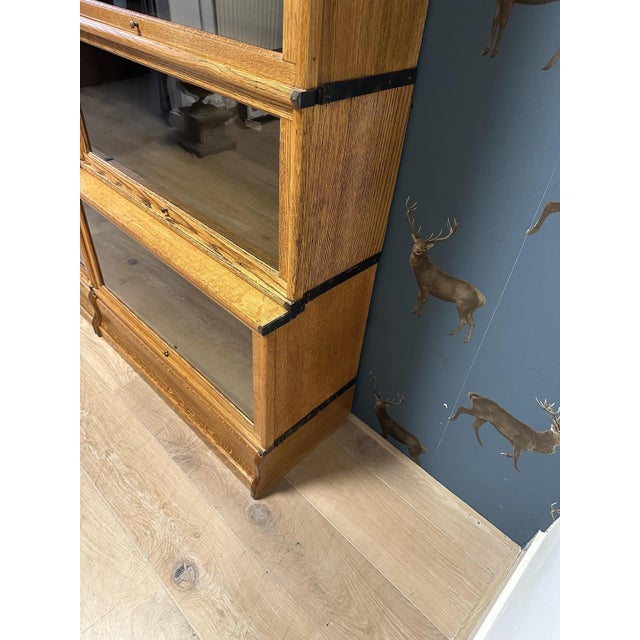 Tan Antique Bookcase from Globe Wernicke, 1890s, Set of 12 For Sale - Image 8 of 12