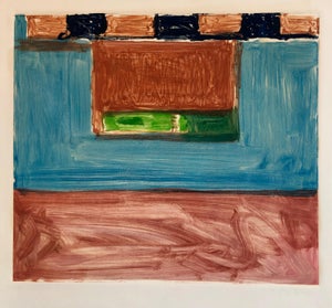Pierre Obando, Abstract Pattern & Decoration Monoprint Monotype Painting Print Pierre Obando, 1997