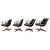 Set of 4 Mid Century Modern Charles Pollock Knoll Black Leather Executive Chairs, 1963 For Sale - Image 11 of 17