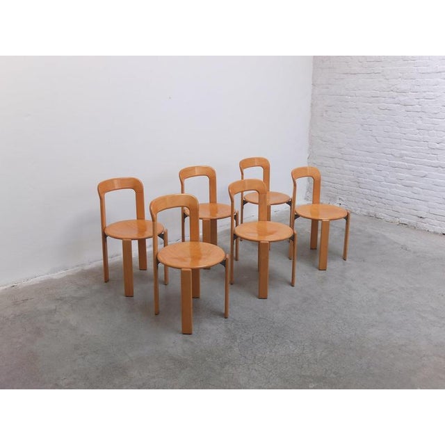 Rey Chairs by Bruno Rey for Dietiker, Switzerland, 1971, Set of 6 For Sale - Image 3 of 17