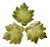 Vintage Portuguese Faiancas Neto & Gomes Hand-Painted Majolica Leaf Canapé Plates- Set of 3 For Sale