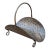 Vintage Hammered Brass Log Holder With Swing Handle - Firewood Carrier & Fireplace Decor, Rustic Home Accent For Sale