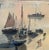 Henry Maurice Cahours, Return from Fishing, Watercolor, 1930s, Framed For Sale - Image 6 of 8