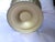 Vintage Hollywood Regency Faux Alabaster Gold Ribbed Metal Pedestal Base Wastebasket For Sale - Image 10 of 10