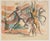 1970s George Chavatel Dancing Nude Male Figures Watercolor For Sale - Image 5 of 6