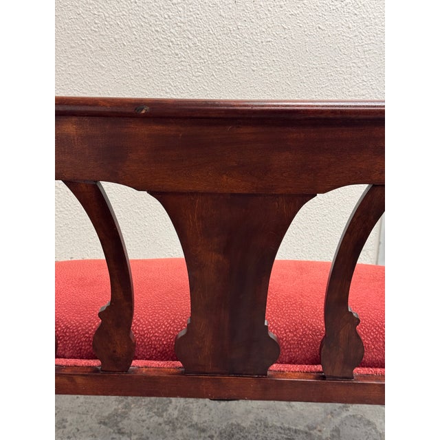 19th Century Victorian Mahogany Settee For Sale - Image 12 of 12