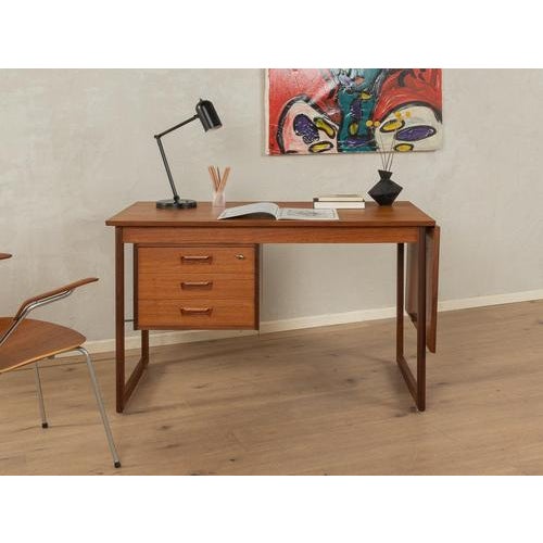 1960s Desk Very good workmanship High-quality materials tongue-and-groove solid wood drawers Made in Denmark Table...