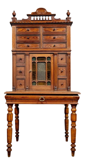 Napoleon III Tiered Bonheur du Jour Desk in Pine, 1880s