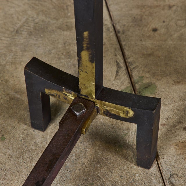 Pair of Brass Andirons by Saarinen Swanson Group For Sale - Image 11 of 11