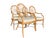 Hollywood Regency Rattan Medallion Back Dining Chairs in the Style of Ferguson Copeland | Set of 4 For Sale - Image 3 of 9
