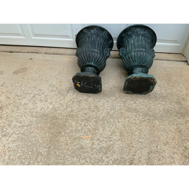 Metal Vintage Bronze Mainland Smith Planters - Set of 2 For Sale - Image 7 of 11
