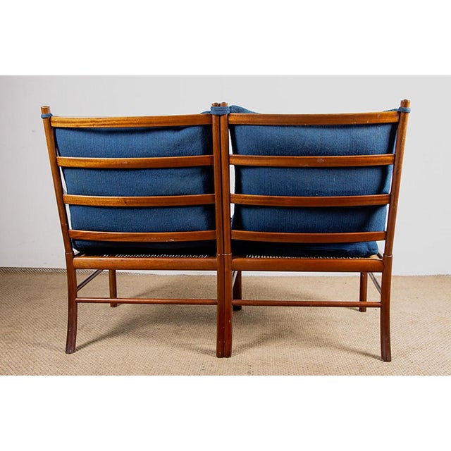 Danish 2-Seater Sofa in Mahogany and Cane Model Pj 149/2 by Ole Wanscher for Poul Jeppesen, 1960s For Sale - Image 9 of 18