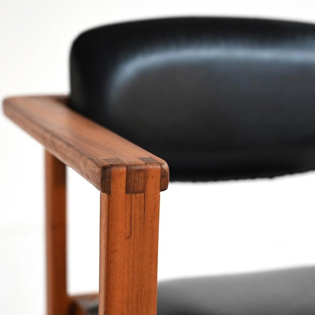 1960s Teak and Leather Chair, Denmark, 1960s For Sale - Image 5 of 8