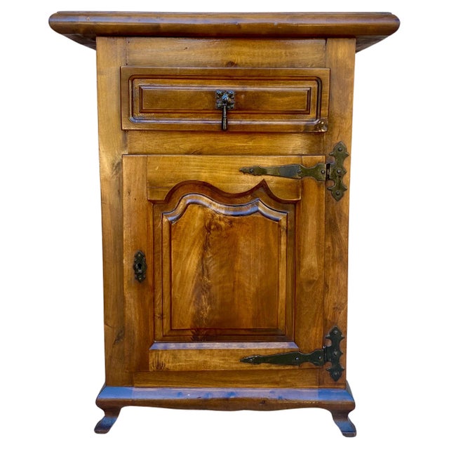 Spanish Walnut Chest with Drawer and Door, 1930s For Sale - Image 15 of 18