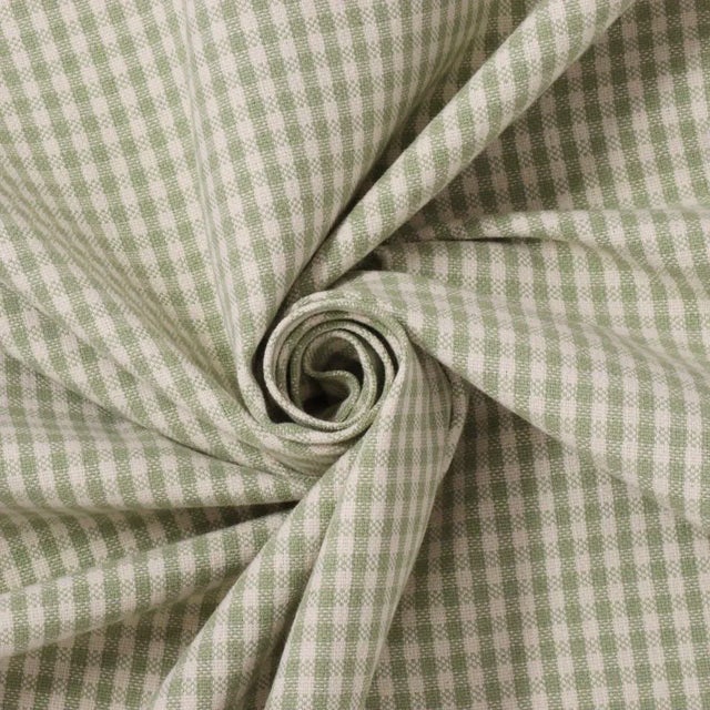 English Cottage Gingham Apple Fabric - Sample For Sale - Image 3 of 5