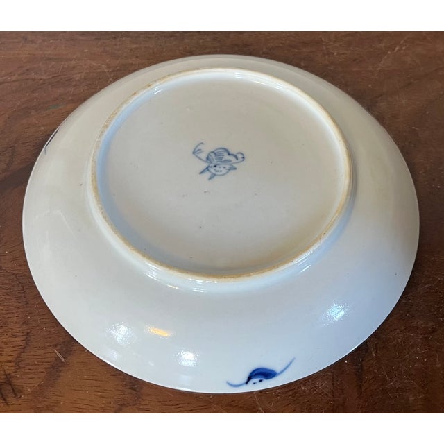 19th Century Antique 19th Century Chinese Blue and White Porcelain Dish or Small Plate Decorated in the Kangxi Manner With Auspicious Objects For Sale - Image 5 of 10