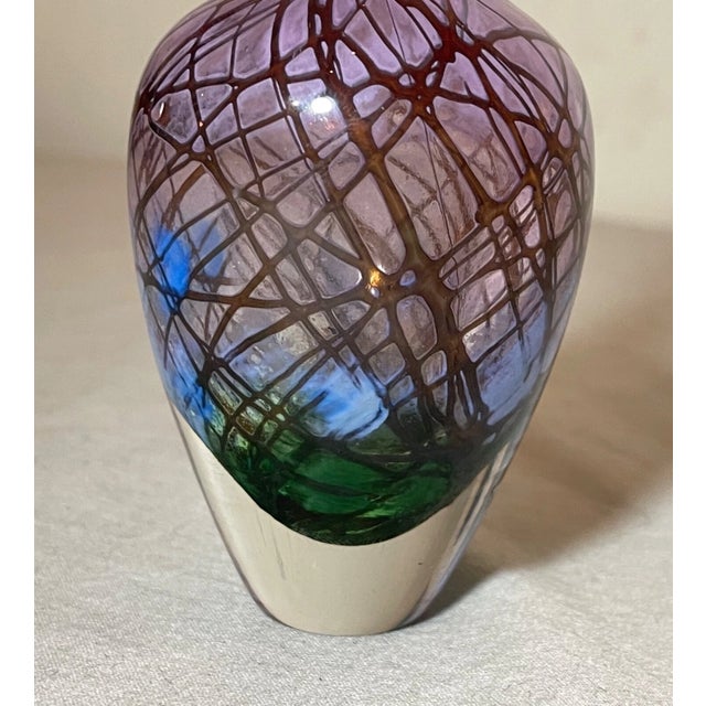 Vintage Mike Nourot 1981 Hand Blown Studio Art Glass Scent Perfume Scent Bottle For Sale In New York - Image 6 of 9